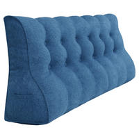 RÜCKENKISSEN Körperkontur Leinenlook Blau 180 cm - Blau, Textil (55/180cm) - Vercart