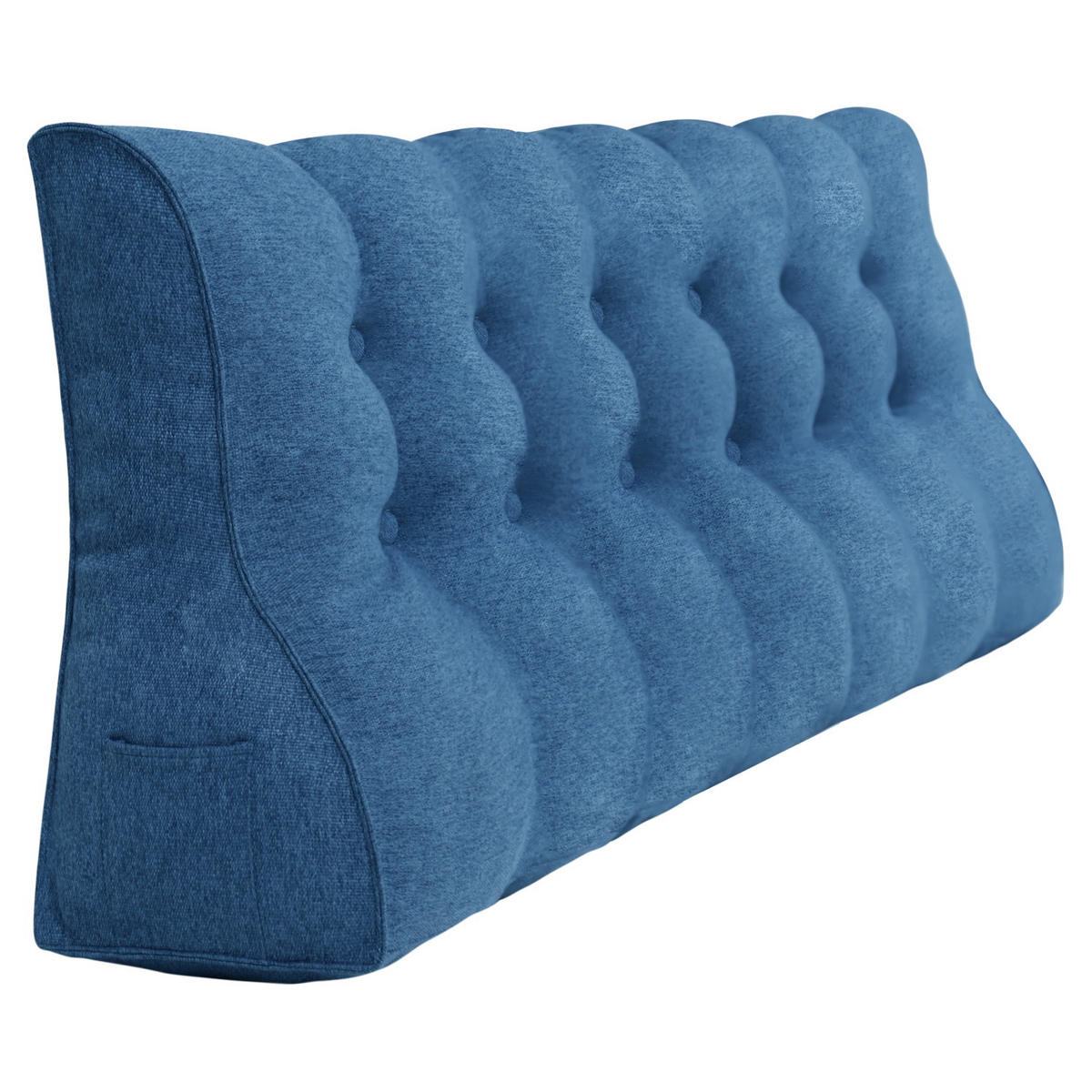 RÜCKENKISSEN Körperkontur Leinenlook Blau 180 cm - Blau, Textil (55/180cm) - Vercart