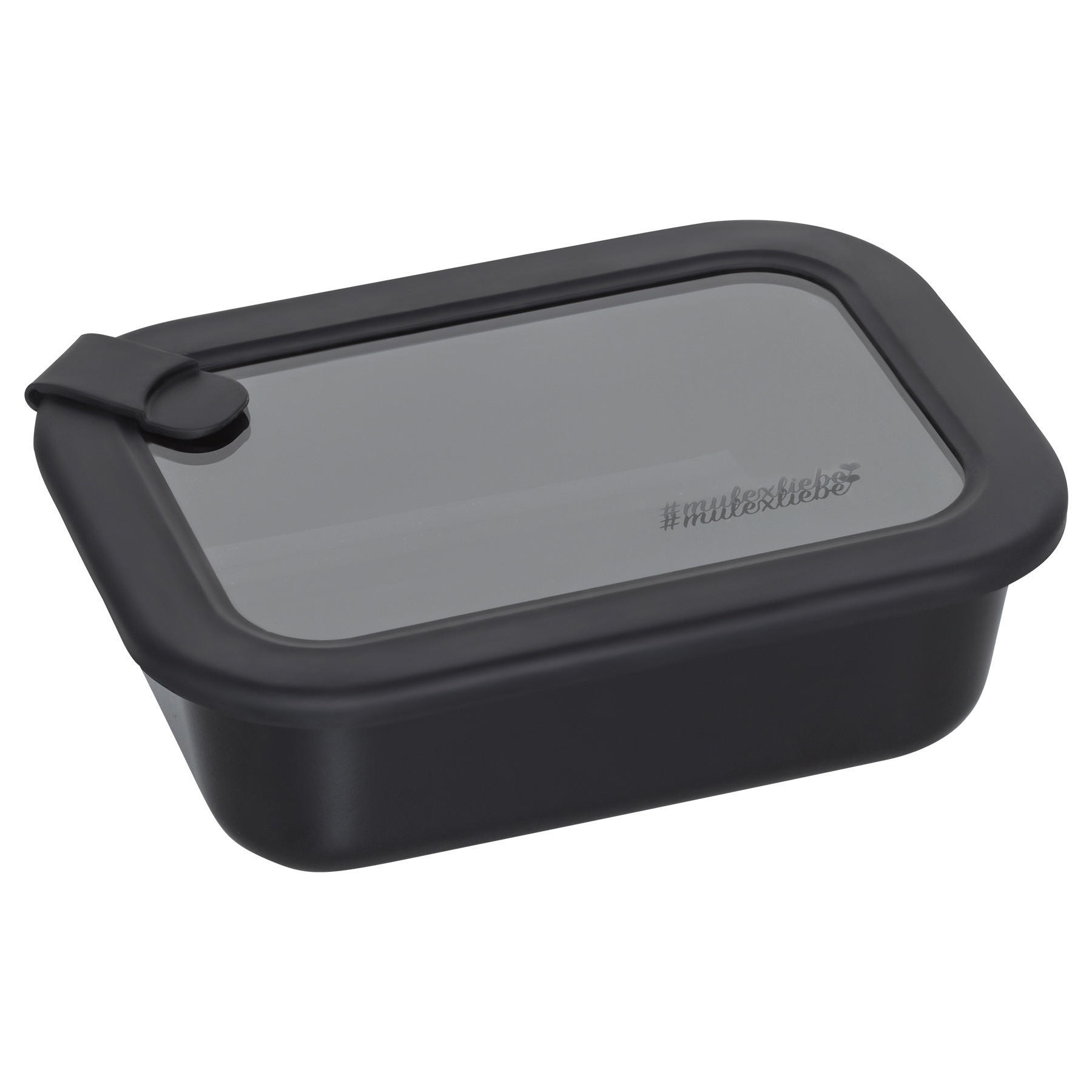 FRISCHHALTEDOSEN LUND Meal Cube schwarz 640 ml - Schwarz, Glas (13/6/18cm) - Mulex
