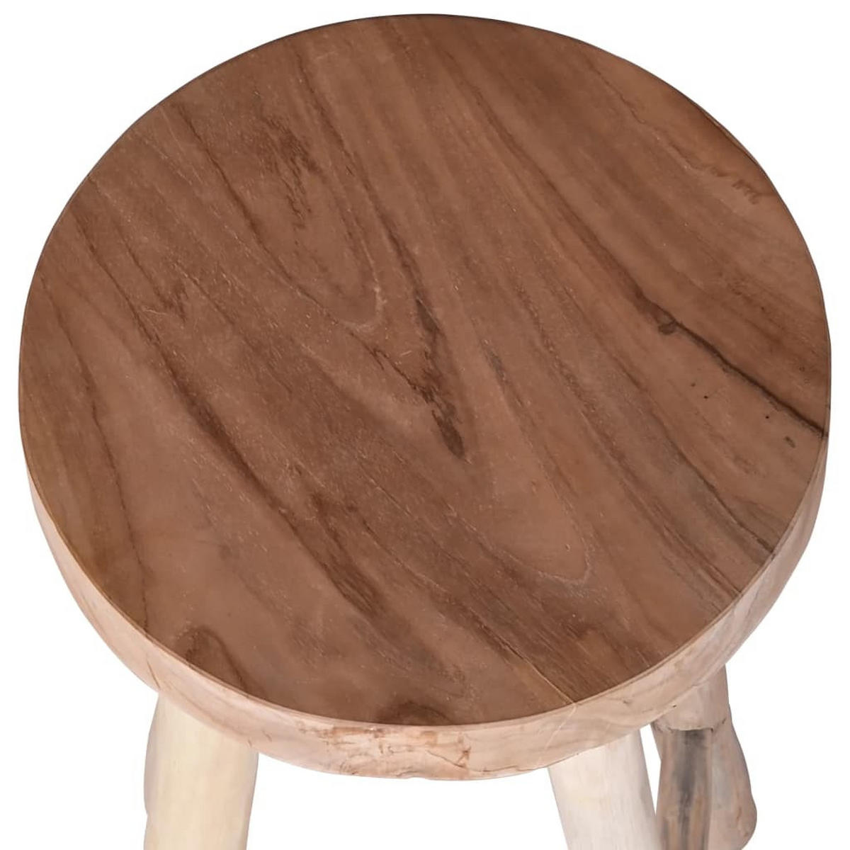 BARHOCKER Teak Massivholz - Braun, Holz (37/76/37cm) - vidaXL