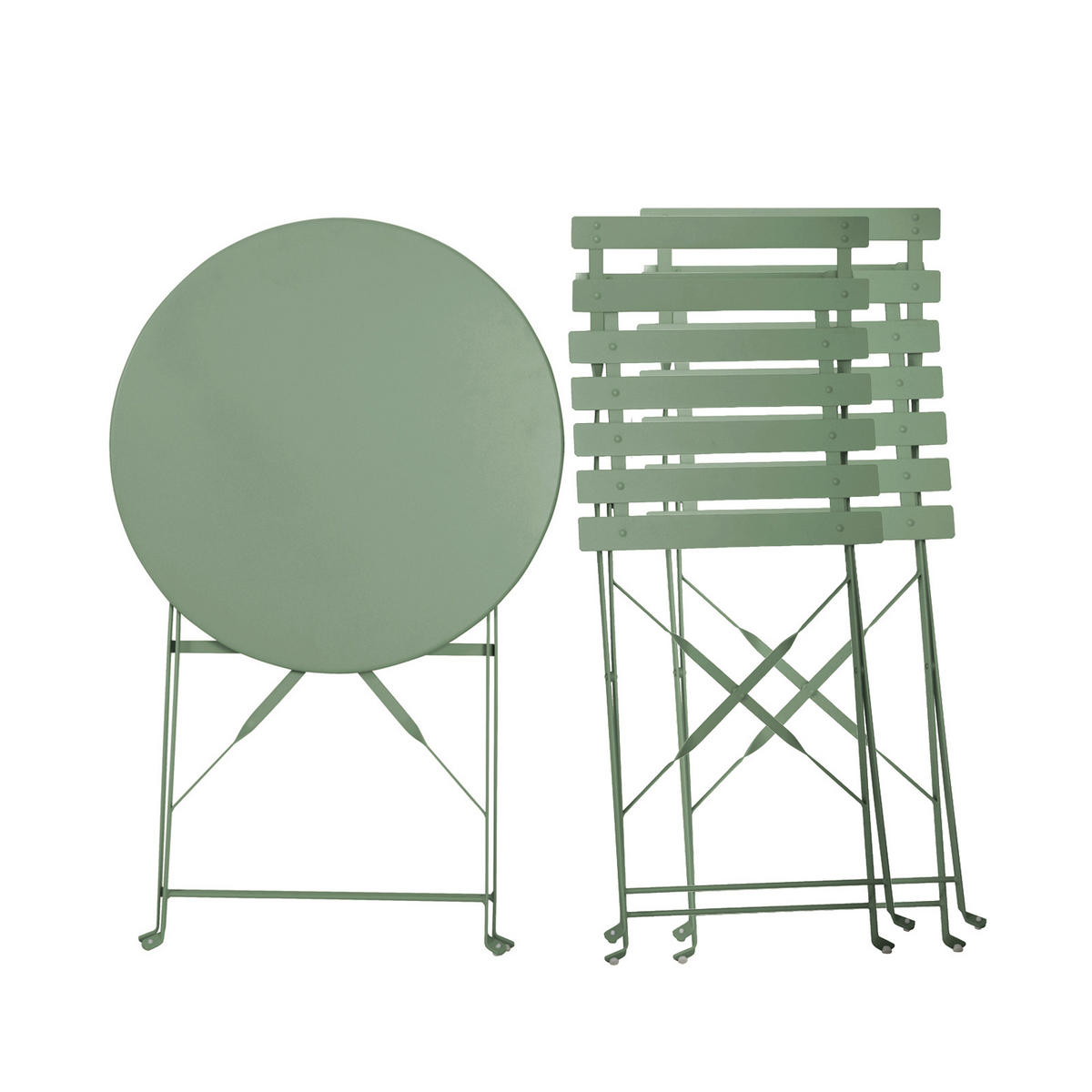 BISTRO-SET BERLIN Metall Mint - Türkis, Metall - SVITA