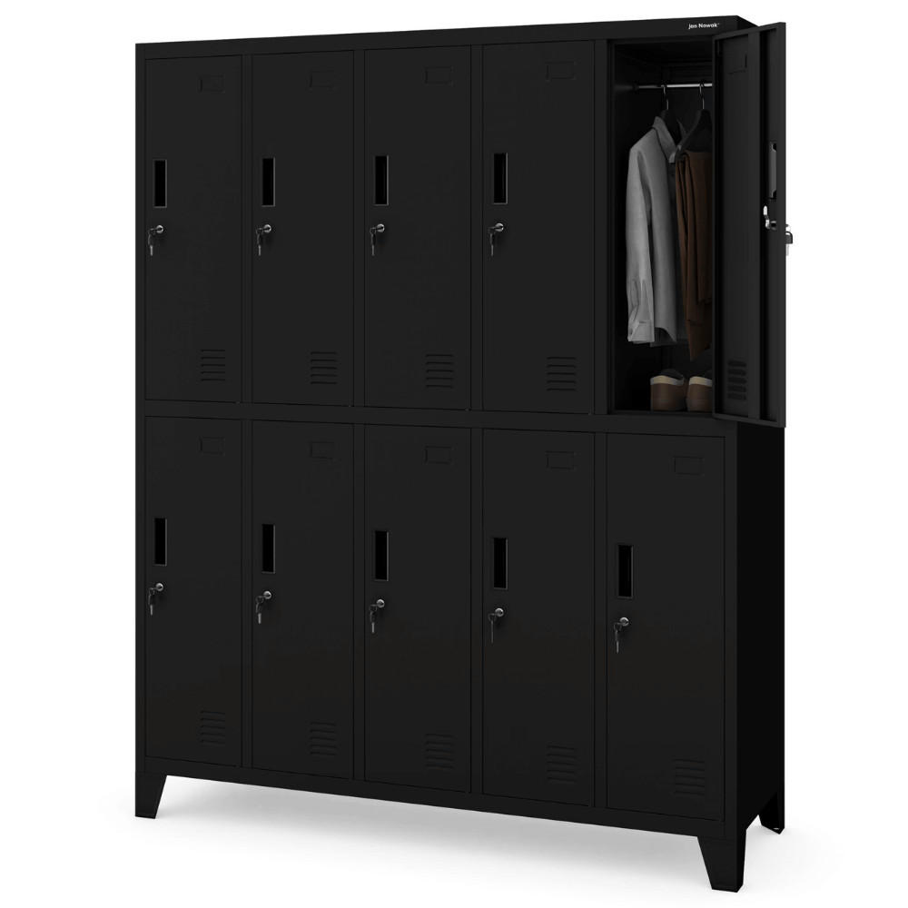 Jan Nowak Umkleideschrank Schwarz 136x172x45 cm