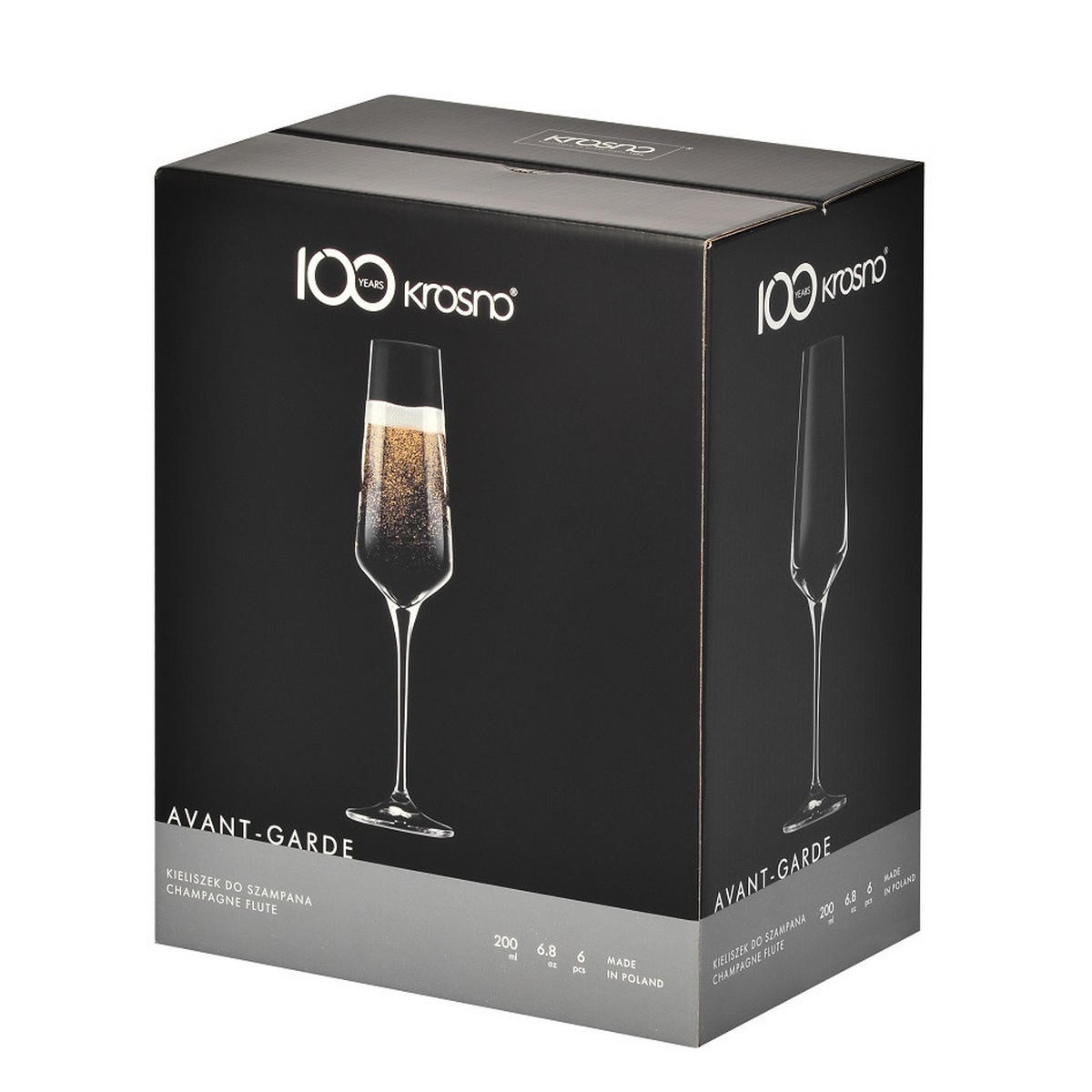 SEKTGLÄSER, 6er-Set, 200 ml - Transparent, Glas (0.2L) - Krosno Glass