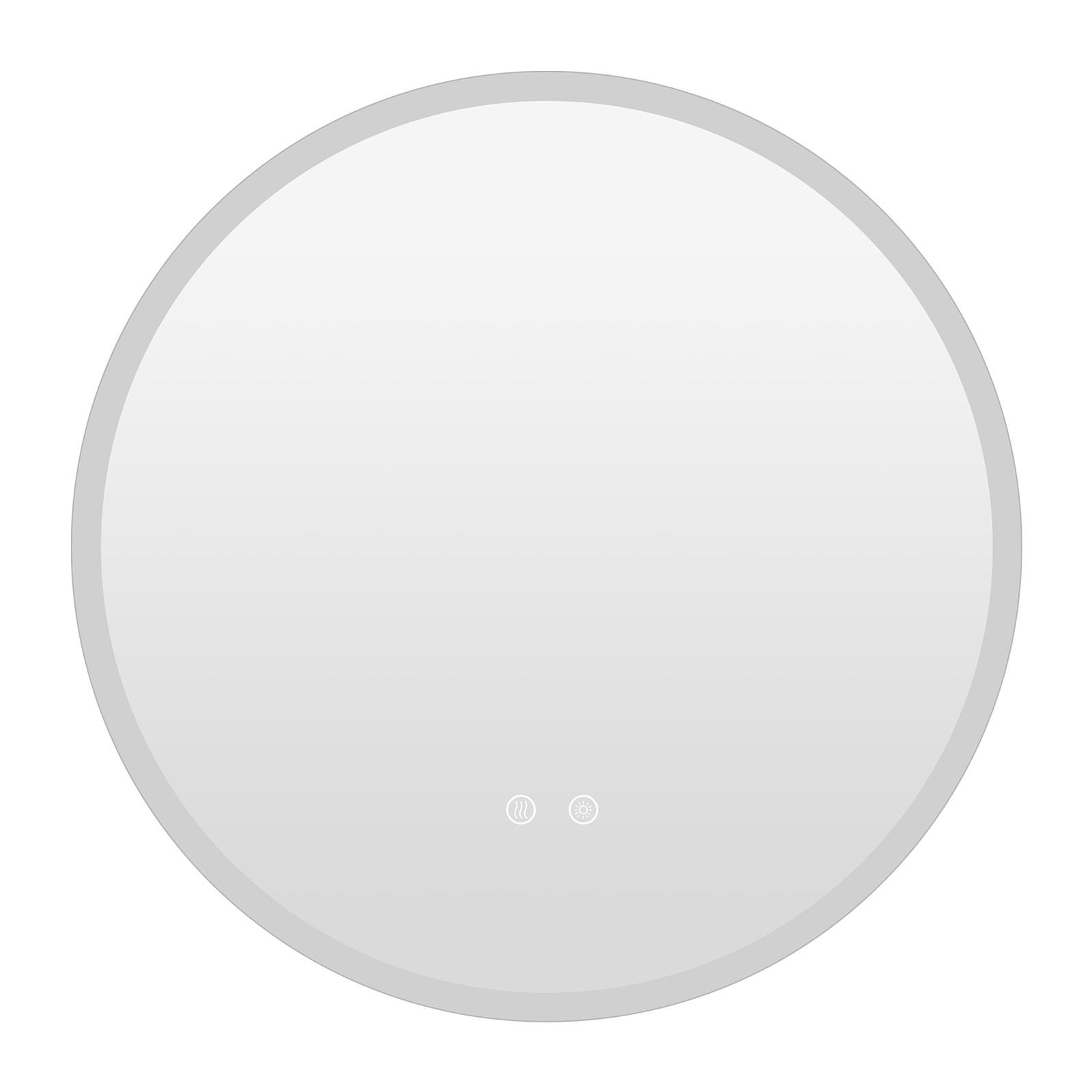 SPIEGEL rund silber - Silberfarben, Glas (60/60/3cm) - COSTWAY
