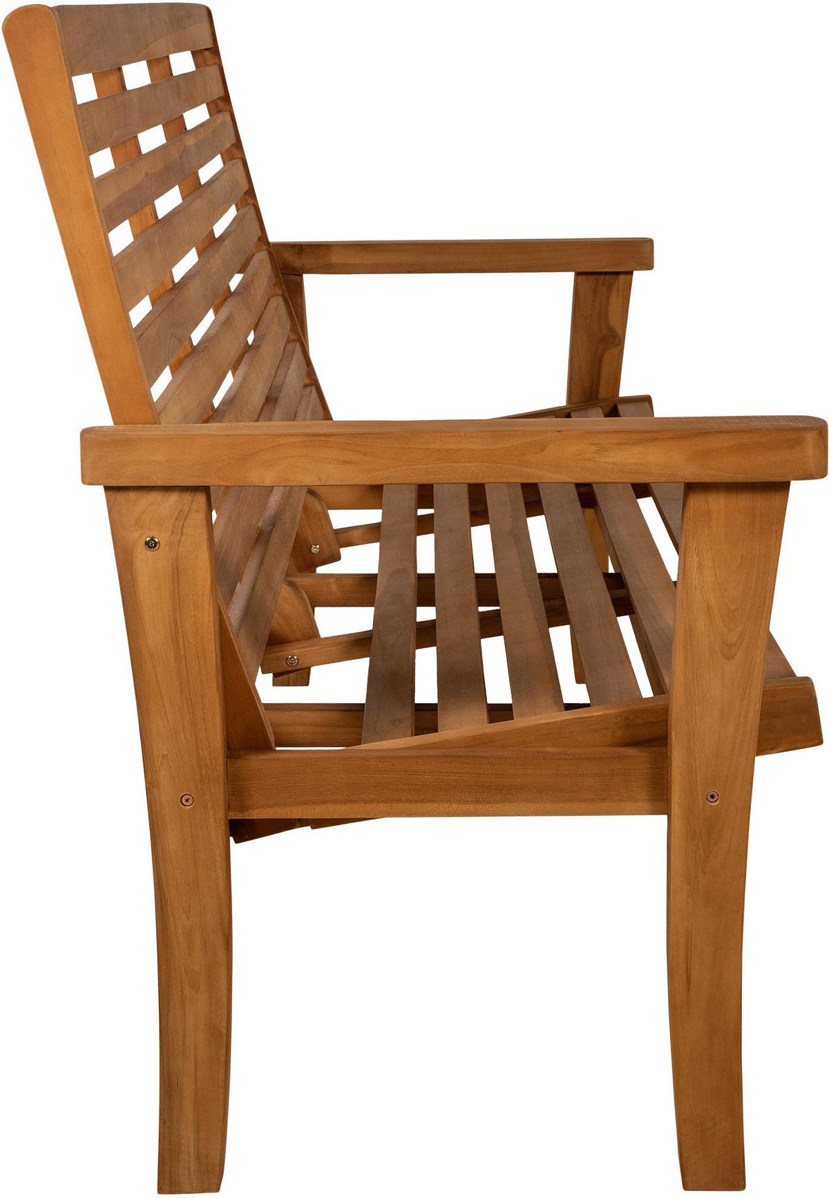 TEAKBANK Peter Liegefunktion 200x78x111cm Teakholz Teak Gartenbank - Teakfarben, Holz (200/111/78cm) - DELUKE