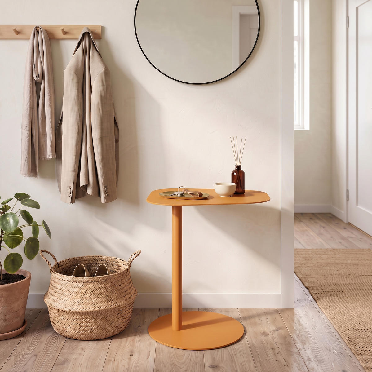 BEISTELLTISCH Nastätten - Orange, Metall (38/50/50cm) - [en.casa]