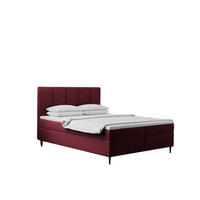 BOXBETT Mit Bettkasten Und Matratze POEL Rotwein 120x200 cm H3-Bonell - Mooreichefarben/Rot, Holz/Holzwerkstoff (120/200cm) - Kaiser Möbel