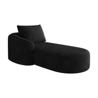 RÉCAMIERE DE-34711 linke Chaiselongue Schwarz - Schwarz, Textil (106/85/168cm) - ComfortXL