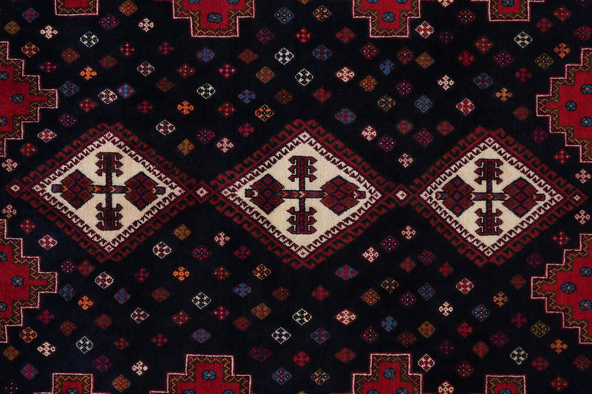 ORIENTTEPPICH handgeknüpft Afshar Blau 226/164 cm Schurwolle - Blau, Textil (164/226cm) - Looma