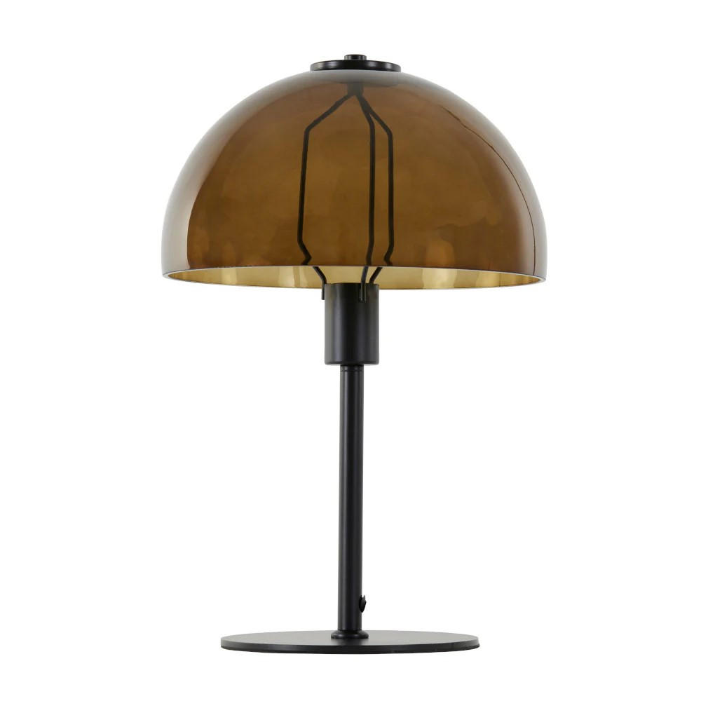 TISCHLAMPE Mellan Braun Ø30/45 cm - Braun, Glas (30/30/45cm) - Light & Living