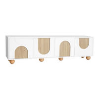 TV-ELEMENT 175/38/50 cm Weiß mit 4 Türen - Weiß, Holz (175/50/38cm) - Oxeza