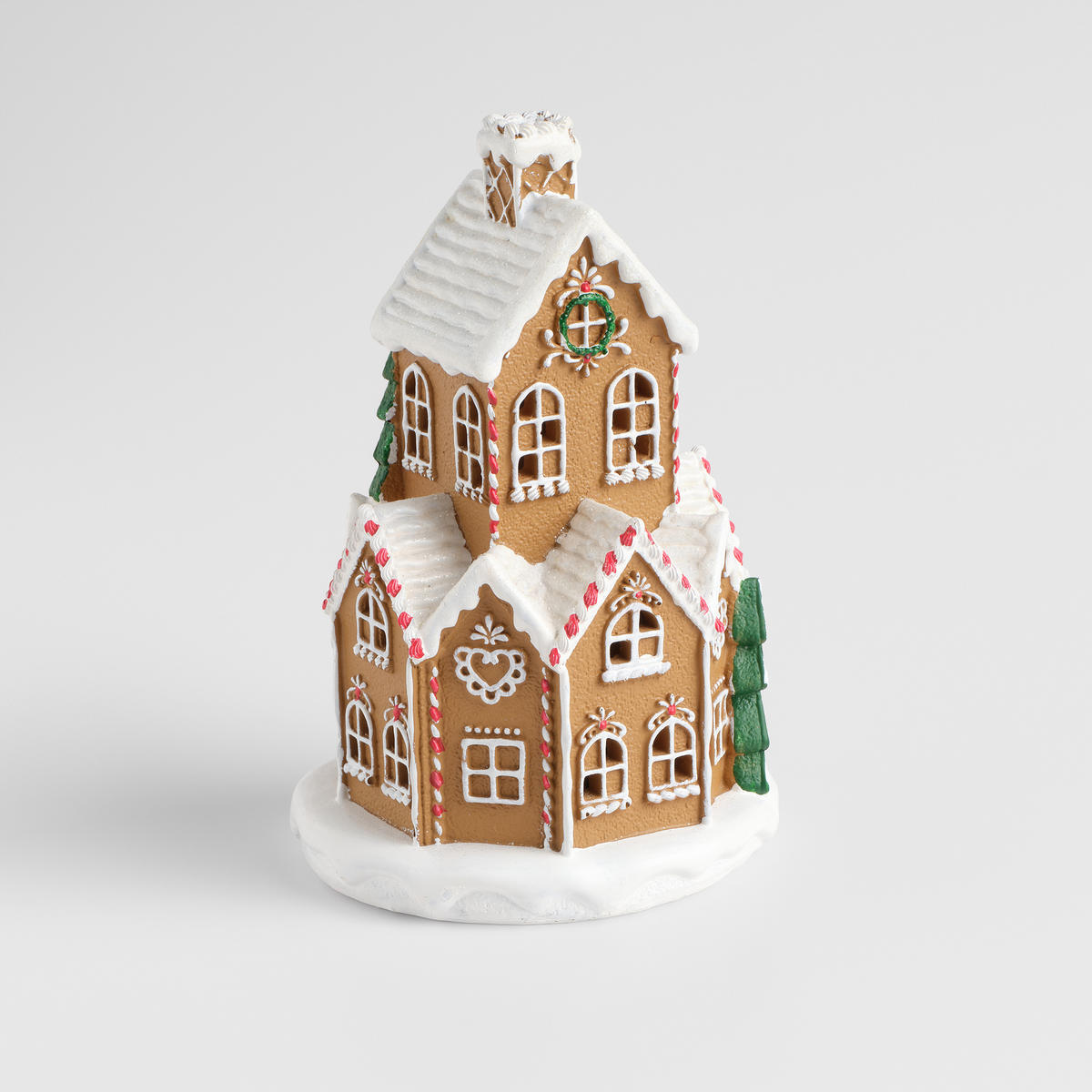 DEKOFIGUR Led CHARMTOWER, 14 x 14 cm, Braun, Beleuchtet Weihnachtsfigur, Weihnachtsdeko, Deko Wohnzimmer, Winter Christmas, XMAS Geschenk - Braun, Kunststoff (14/1/14cm) - home&you