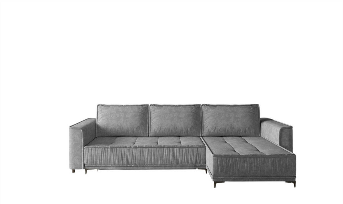 ECKSOFA Juna Mit Schlaffunktion - Grau, Holzwerkstoff/Textil (240/140cm) - Fun Möbel