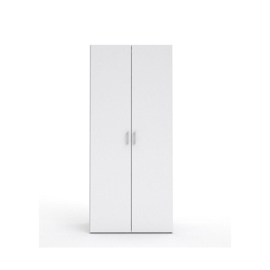 GARDEROBENSCHRANK weiß - Weiß, Holzwerkstoff (78/175/49cm) - ebuy24
