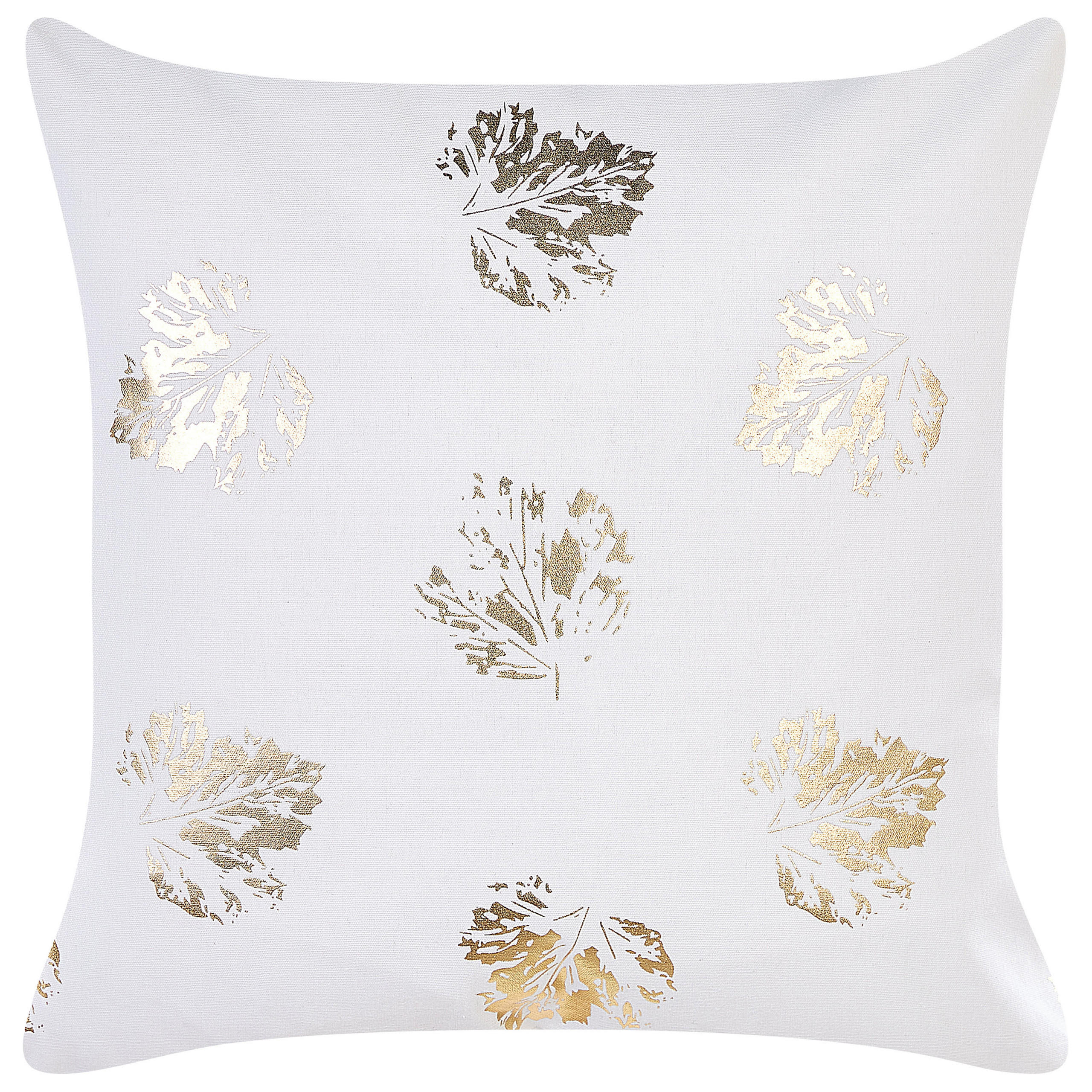 DEKOKISSEN 2er-Set Weiß 45/45 cm Goldenrod - Weiß, Textil (45/45cm) - Beliani
