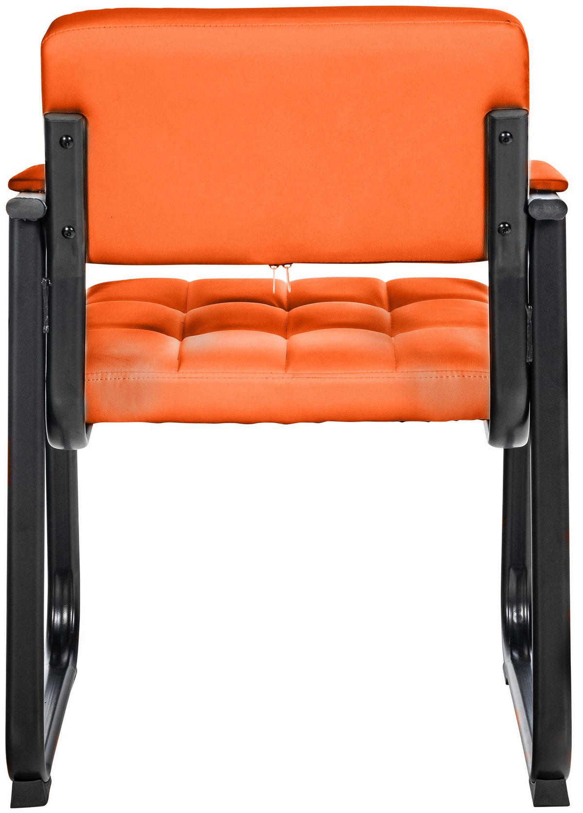 ARMLEHNENSTUHL Lederlook Orange - Orange, Textil/Metall (59/84/58cm) - CLP