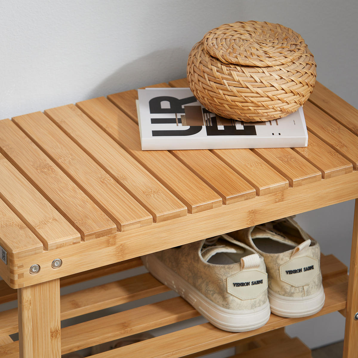 SCHUHREGAL Natur - Naturfarben, Holz (50/45/29cm) - SoBuy