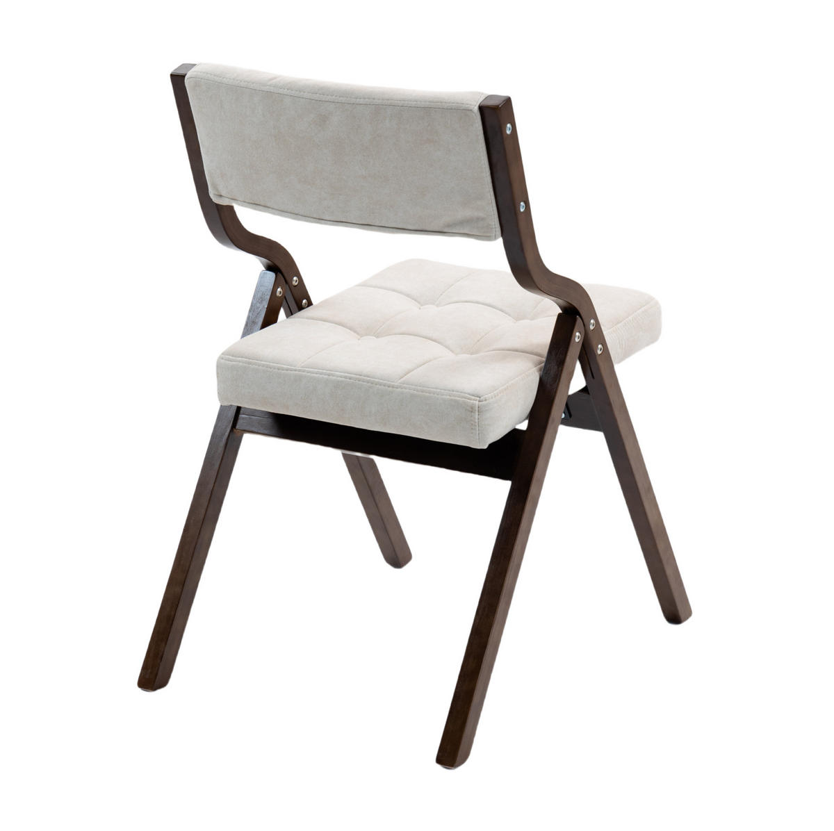 FALTSTUHL 2er-Set Creme mit gepolstertem Sitz und Rückenlehne - Creme, Holz (48/77/61cm) - MIVRAY