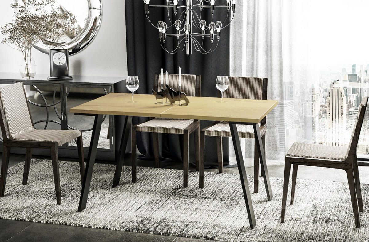 ESSTISCH Liwia ausziehbar bis 210 cm - Eichefarben, Holzwerkstoff (130/80/76cm) - Endo-Moebel