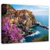 LEINWANDBILD Insel Ozean Blau 120x80 cm - Multicolor, Holzwerkstoff (120/80cm) - Wallarena