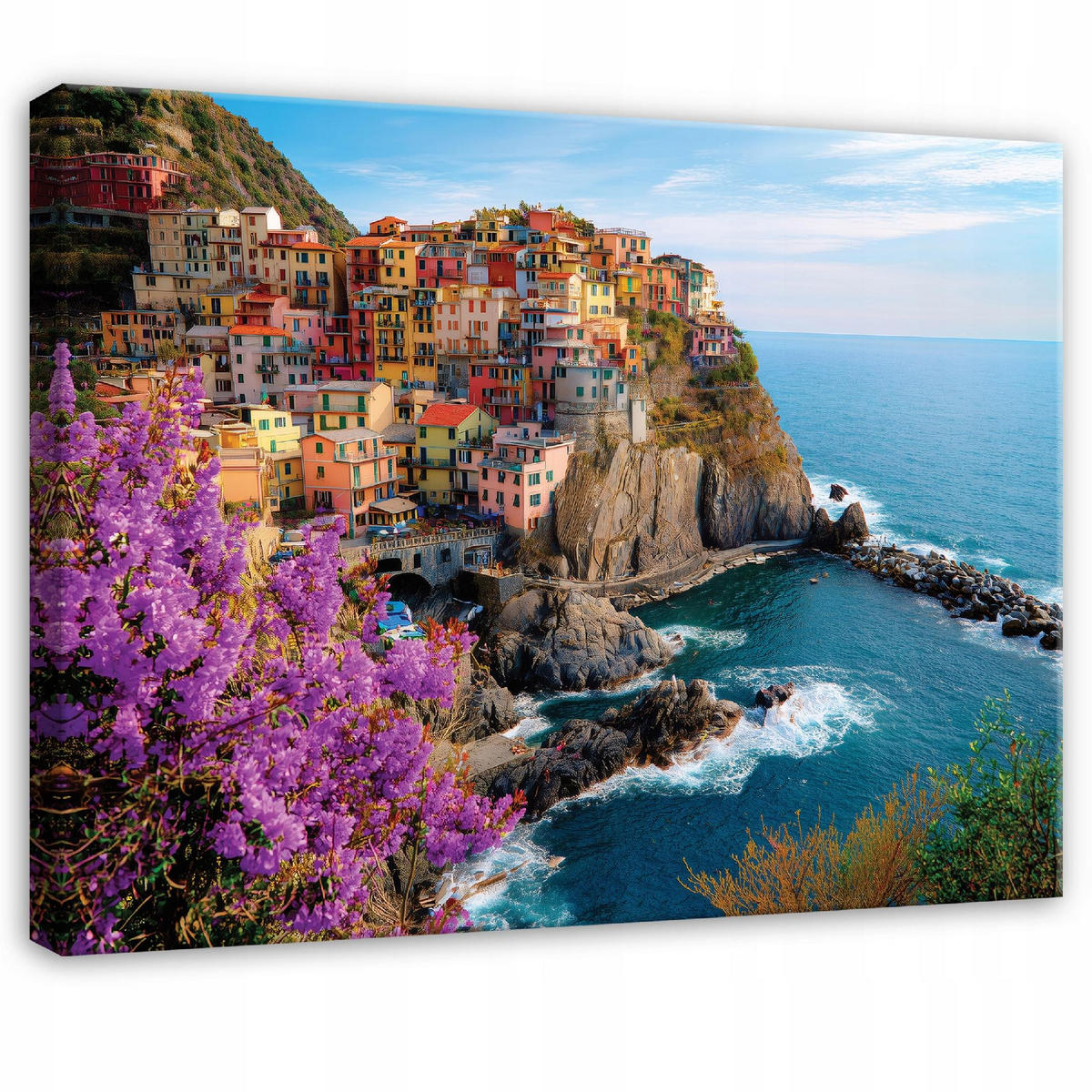 LEINWANDBILD Insel Ozean Blau 120x80 cm - Multicolor, Holzwerkstoff (120/80cm) - Wallarena