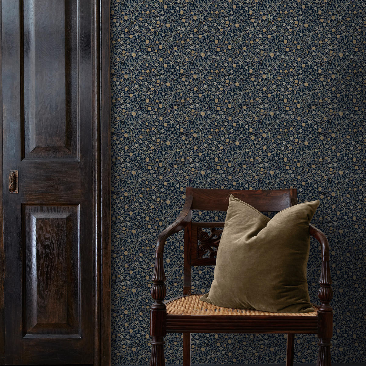 VLIESTAPETE Kleeblätter 1000x52cm - Blau, Papier/Kunststoff (52/1000cm) - William Morris at Home