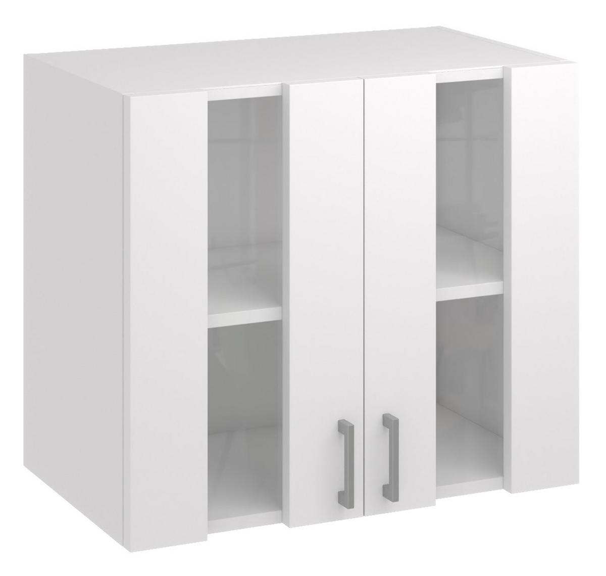 KÜCHENHÄNGESCHRÄNKE G80 2DS1 weiß matt - Weiß, Holzwerkstoff (80/60/31cm) - roe furniture