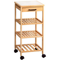 KÜCHENWAGEN aus Bambus Beige 34/34/73 cm - Beige, Naturmaterialien (34/73/34cm) - Kesper