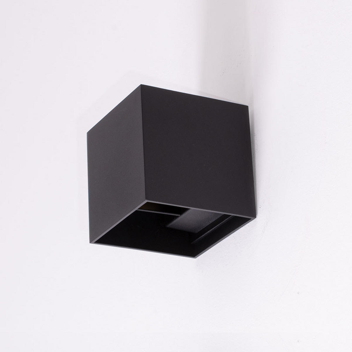 LED WANDLEUCHTE Schwarz verstellbar Lichtkegel - Schwarz, Metall (10/10/10cm)