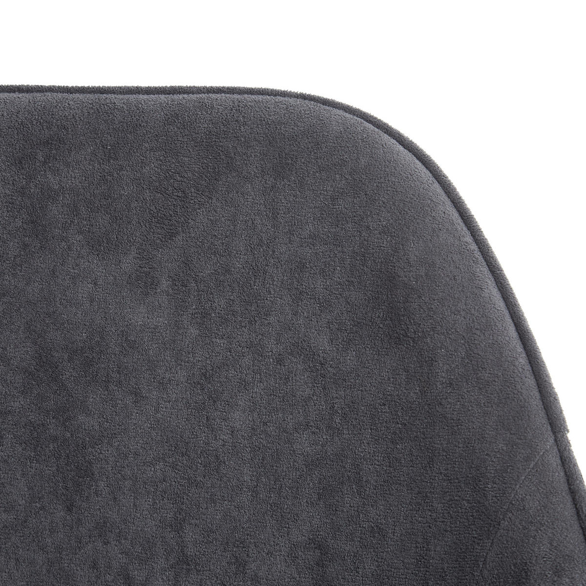 SCHREIBTISCHSTUHL Samtstoff Dunkelgrau Bardsdale - Dunkelgrau, Textil (54/77/54cm) - Beliani