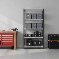 SCHRAUBREGAL PANDA | HxBxT 180x80x40cm | 5 Fachböden | Fachlast 100kg | Anthrazit-Weiß - Anthrazit, Metall (80/180/40cm) - PROREGAL