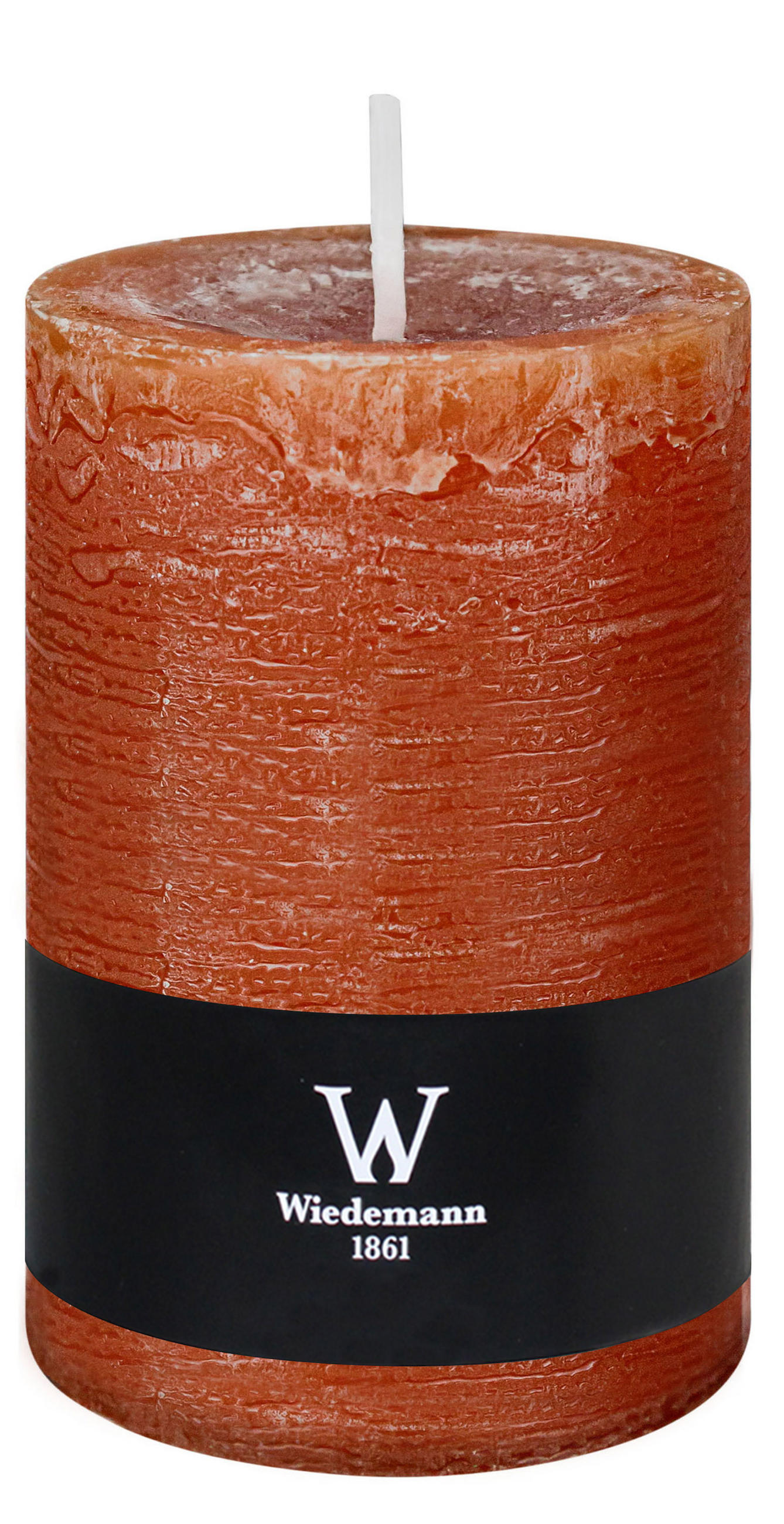 STUMPENKERZE Rustik Marble Style Dukat 140 x Ø 98 mm, 1 Stück - Terra cotta, Paraffin (14cm) - Wiedemann Kerzen