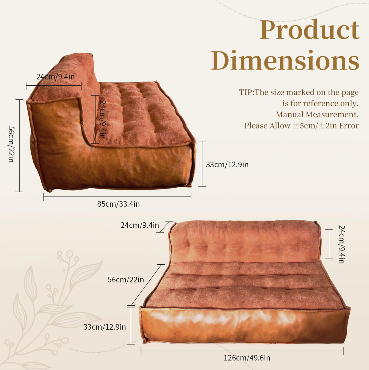 SOFA mit Knopfsteppung 2-Sitzer Braun - Braun, Kunststoff (131/60/93cm) - Meubliv