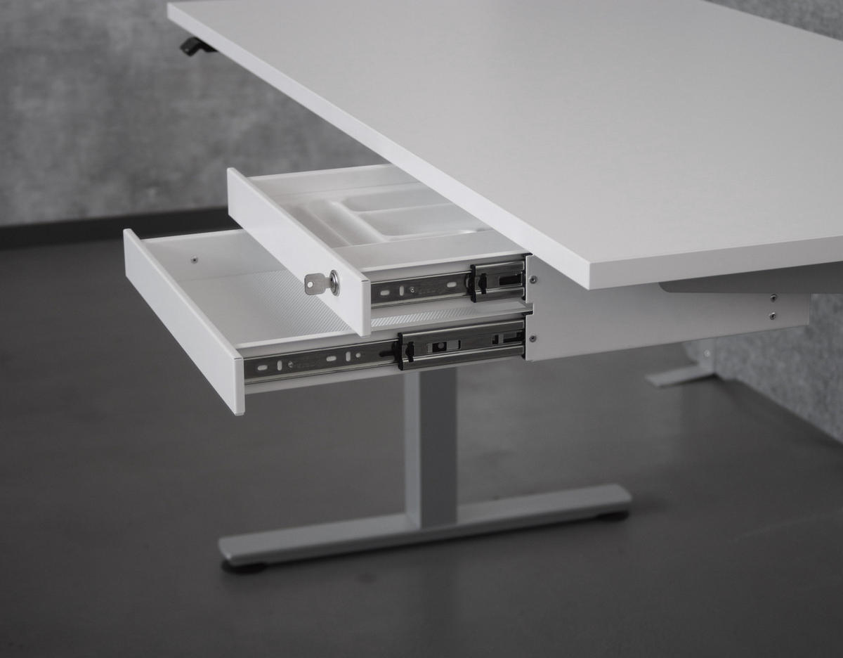 SCHUBLADE DeskDrawerPro2 30,5/46,4/11,1 cm in Weiß - Weiß, Metall (30.5/46.4/11.1cm) - bümö