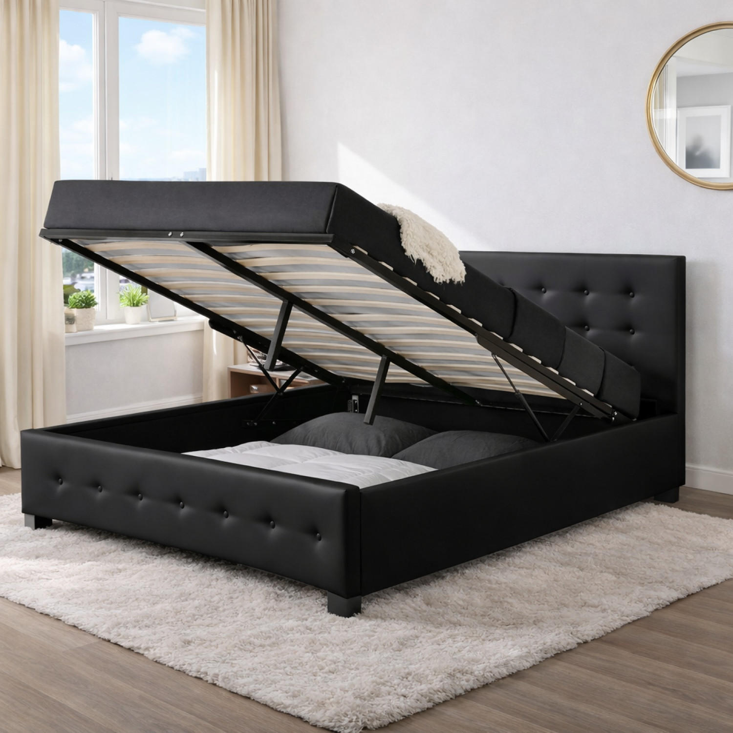 Concept Usine Bett Schwarz 140x190 cm