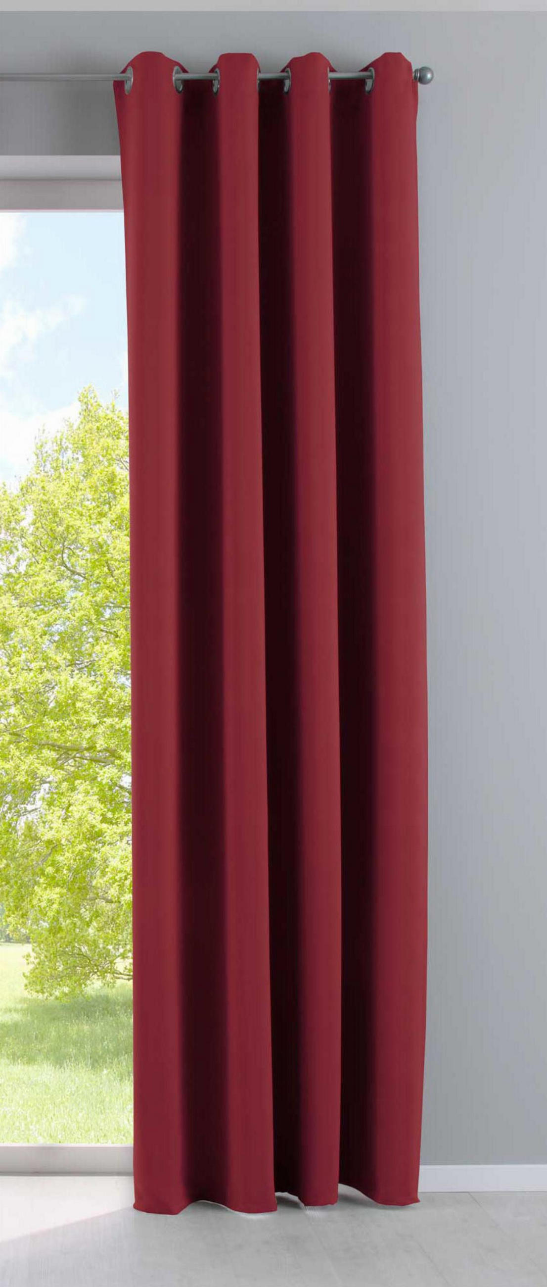 VORHANG »NEW YORK« HxB 245x140 cm Bordeaux - Bordeaux, Textil (140/245cm) - Gardinenbox