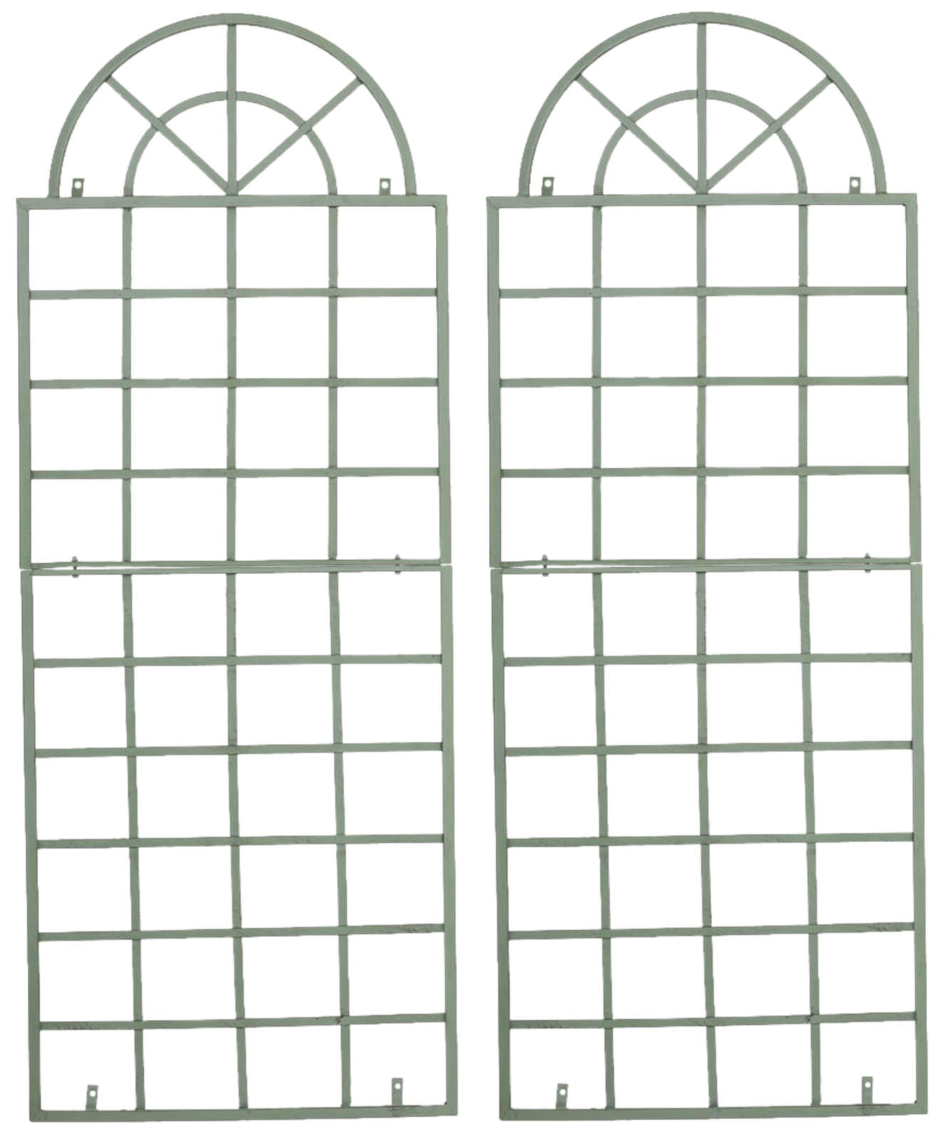 RANKGITTER 2er Set Metall antik-grün - Grün, Metall (70/180/1cm) - CLP