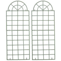 RANKGITTER 2er Set Metall antik-grün - Grün, Metall (70/180/1cm) - CLP