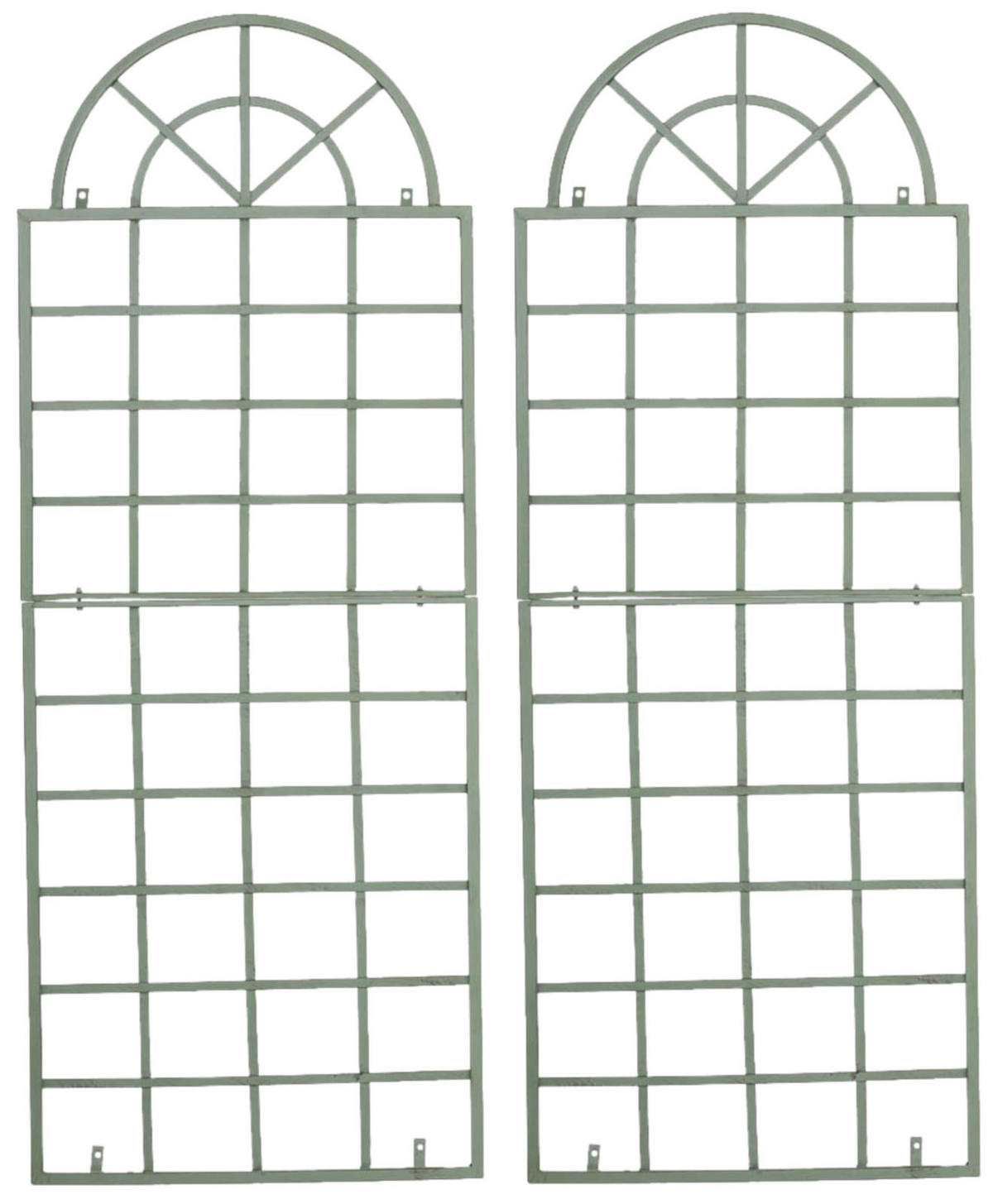 RANKGITTER 2er Set Metall antik-grün - Grün, Metall (70/180/1cm) - CLP