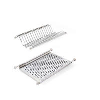 GESCHIRRABTROPFER für Hochschränke, Modul 500mm, Edelstahl - Edelstahlfarben, Metall (24/8/47cm) - EMUCA