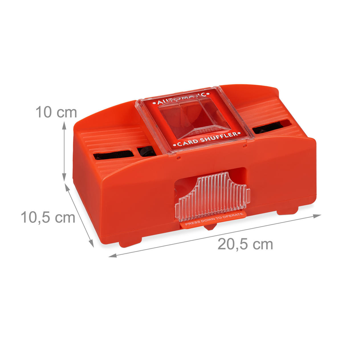 KARTENMISCHMASCHINE - Rot, Kunststoff (20.5/10.5cm) - Relaxdays