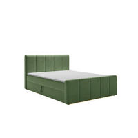 BOXBETT Berg Mit Matratze, Stoff Komodo Grün 180x200 cm - Grün, Holz (180/200cm) - Kaiser Möbel