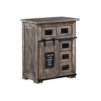 KOMMODE Mango 70x45x85 grau lackiert RAILWAY #211 - Grau, Holz (70/85/45cm) - Massivmoebel24