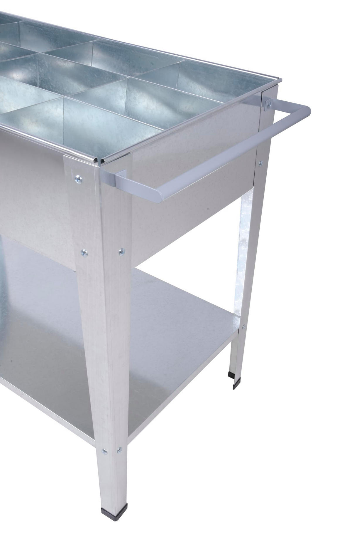 HOCHBEET Reims mobil Verzinkt Stahl Metall-Hochbeet für Garten - Silbereichenfarben, Metall (51.5/80/101.5cm) - DELUKE