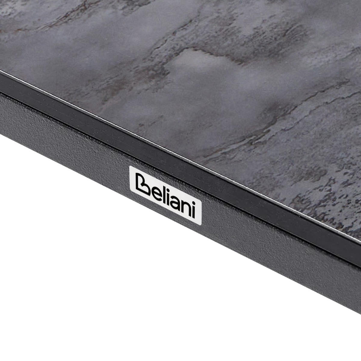 ZAHRADNÍ STŮL 180/90 cm Imitace kamene Šedý Tolentino - tmavě šedá, plast (180/90/75cm) - Beliani