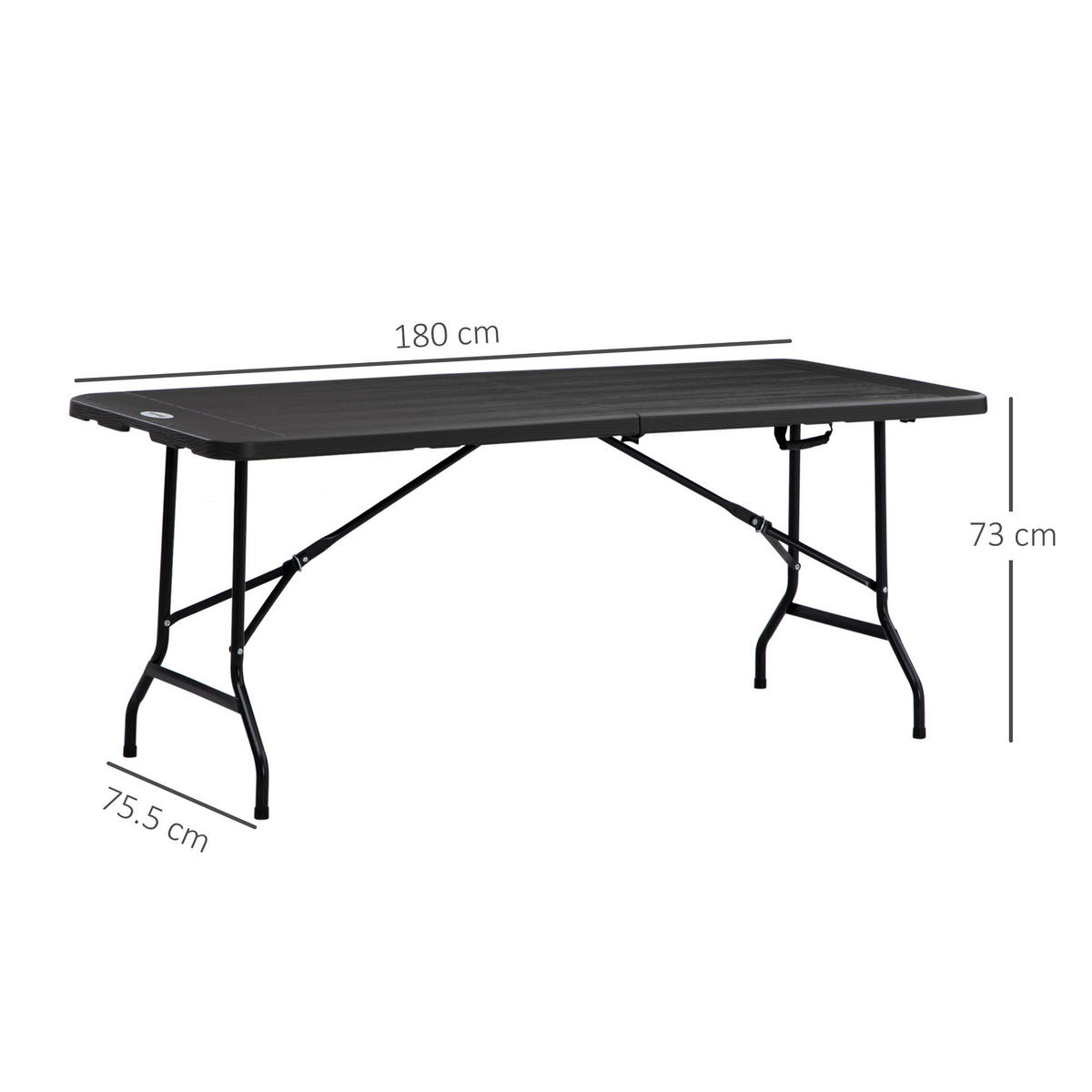 GARTENTISCH,DUNKELGRAU,1 Stück - Grau, Naturmaterialien (180/75.5/73cm) - GiPP