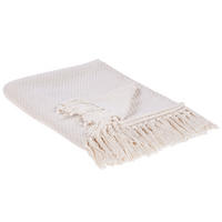 DECKE Beige Yarsa 125/150 cm - Beige, Naturmaterialen/Textil (125/150cm) - Beliani