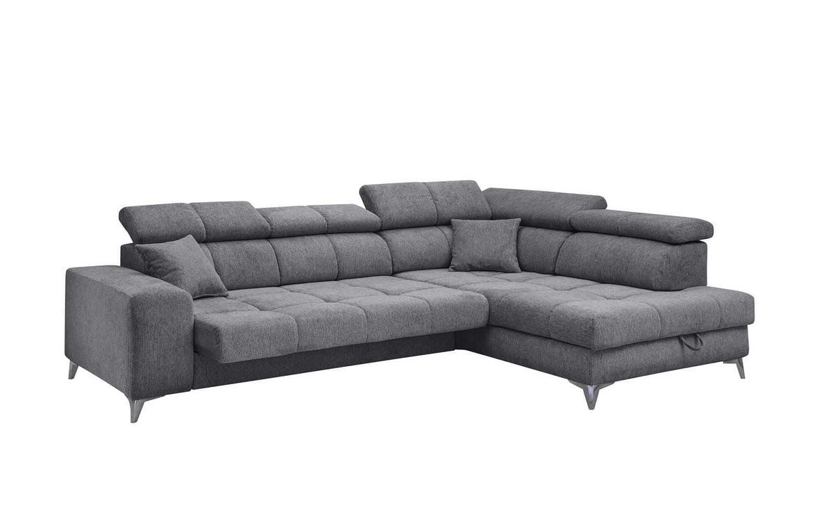 ECKSOFA mit elektrischer Wallaway-Funktion und vielseitigen Anpassungsmöglichkeiten - Anthrazit, Textil (198/282cm) - ed exciting design