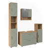 BADMÖBEL-SET Irma Salbeigrün 4 Teile - Salbeigrün, Holzwerkstoff (80/58.6/41cm) - Vicco