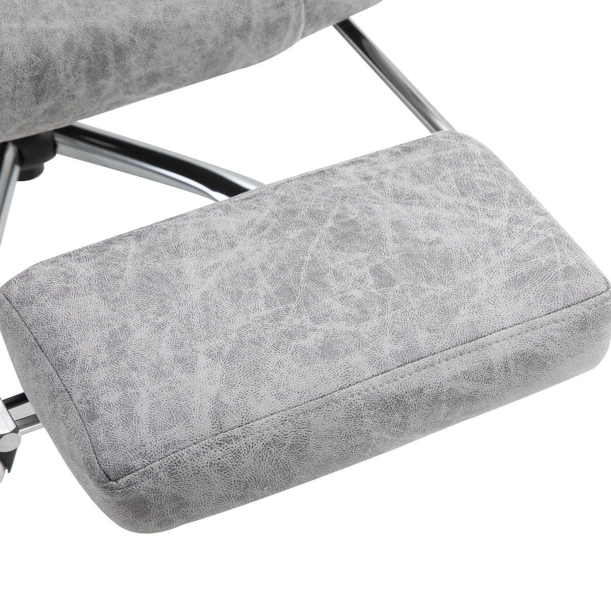 CHEFSESSEL DE-05096 Massage, Heizung, Liegefunktion & Fußstütze Grau - Grau, Metall (67/113/62cm) - ComfortXL